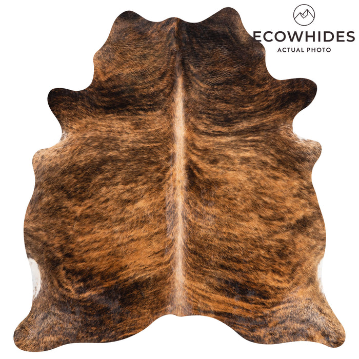 Brazilian Brindle Cowhide Rug Size 6'2" L x 5'9" W 3525