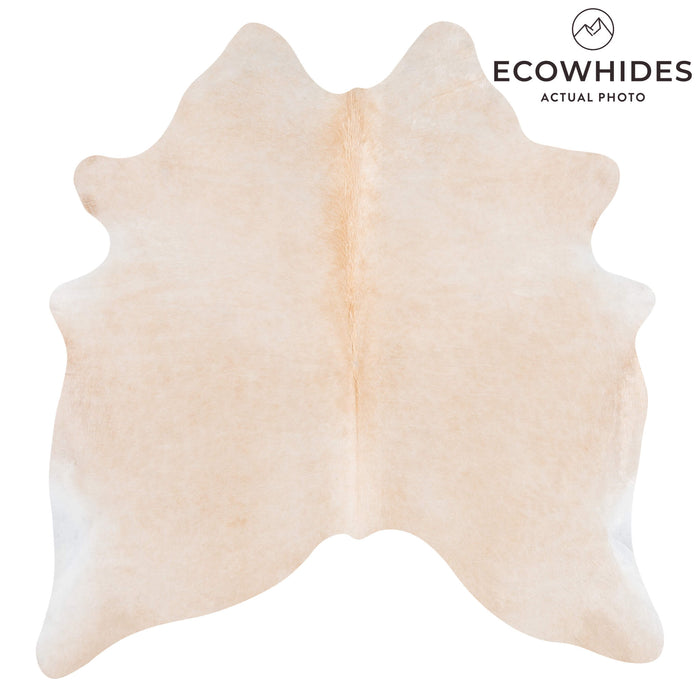 Brazilian Beige Cowhide Rug Size 6'6" L x 6'2" W 3529