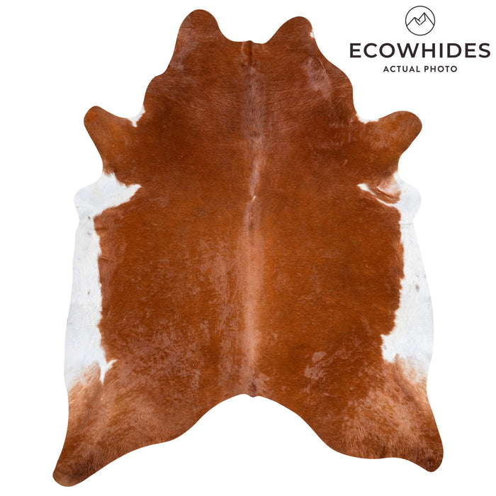 Brazilian Brown and White Cowhide Rug Size 8'11" L x 7'2" W 3612
