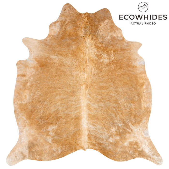 Brazilian Beige Cowhide Rug Size 7'6" L x 6'11" W 3673