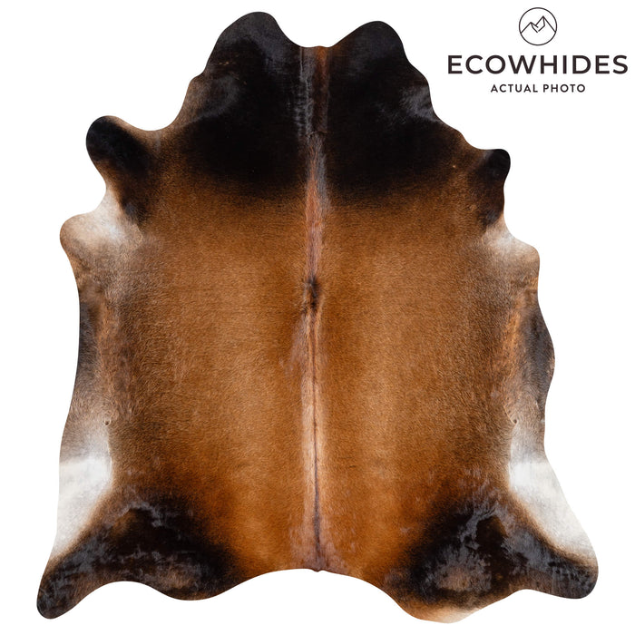 Brazilian Mahogany Cowhide Rug Size 8'0" L x 7'2" W 3689