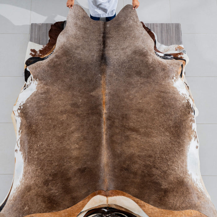 Brazilian Mahogany Cowhide Rug Size 8'0" L x 7'3" W 3752