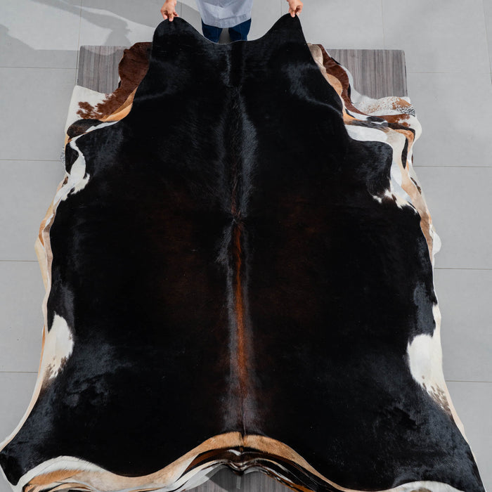 Brazilian Mahogany Cowhide Rug Size 7'11" L x 7'3" W 3758