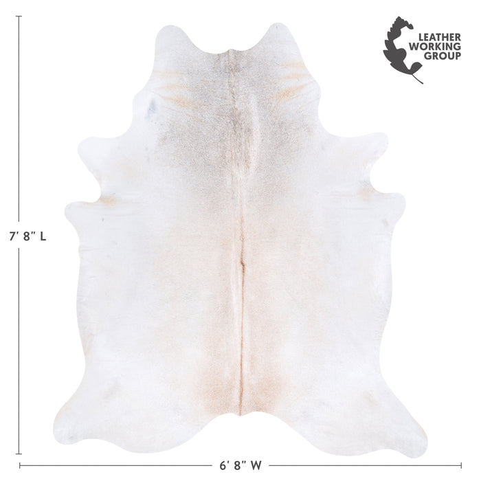 Brazilian Grey Palomino Cowhide Rug Size 7'8" L x 6'8" W 4518