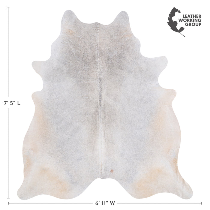 Brazilian Grey Palomino Cowhide Rug Size 7'5" L x 6'11" W 4520