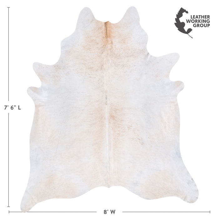 Brazilian Palomino and White Cowhide Rug Size 7'6" L x 8'0" W 4530