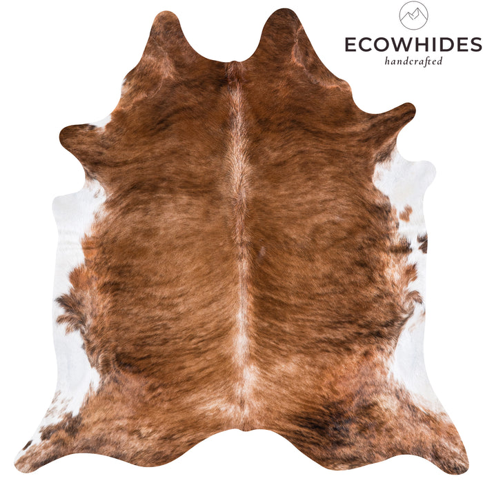 Brazilian Brindle White Belly Cowhide Rug Size 7'7" L x 7'6" W 4531