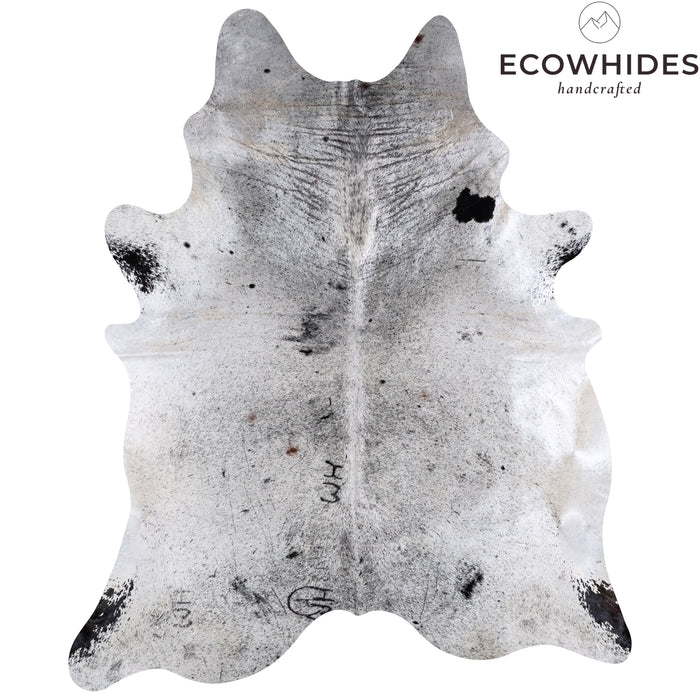 Brazilian Black Salt and Pepper Cowhide Rug Size 8'3" L x 7'0" W 4560