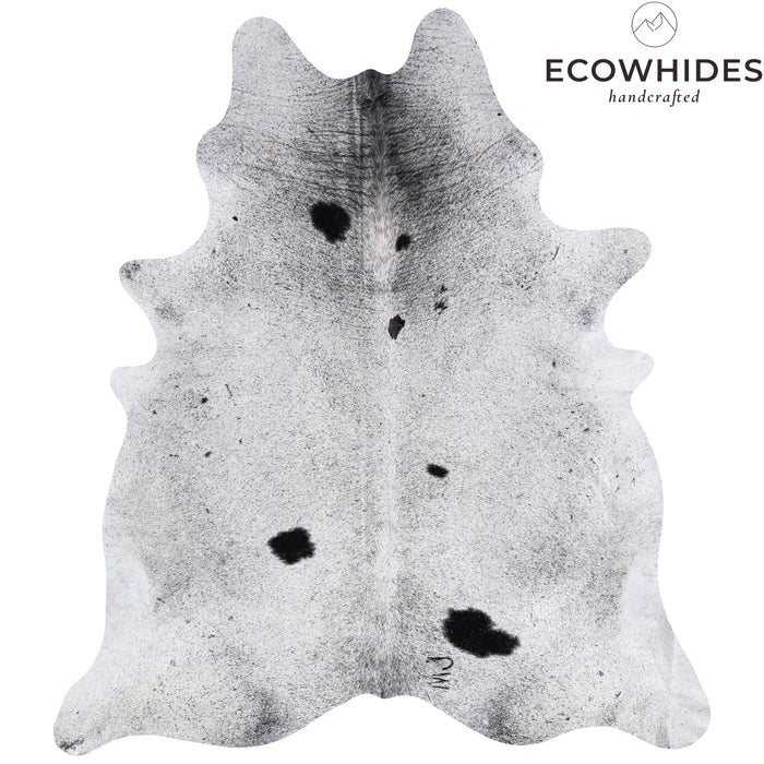 Brazilian Black Salt and Pepper Cowhide Rug Size 8'1" L x 7'2" W 4573