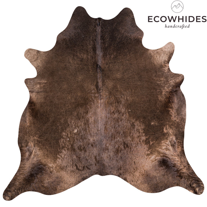 Brazilian Chocolate Cowhide Rug Size 7'7" L x 8'0" W 4574
