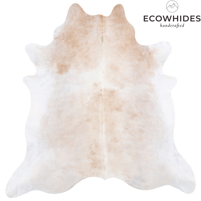 Brazilian Palomino and White Cowhide Rug Size 7'10" L x 7'7" W 4591