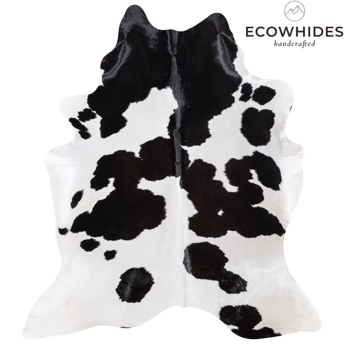 Brazilian Black and White Cowhide Rug Size 7'11" L x 7'0" W 4668