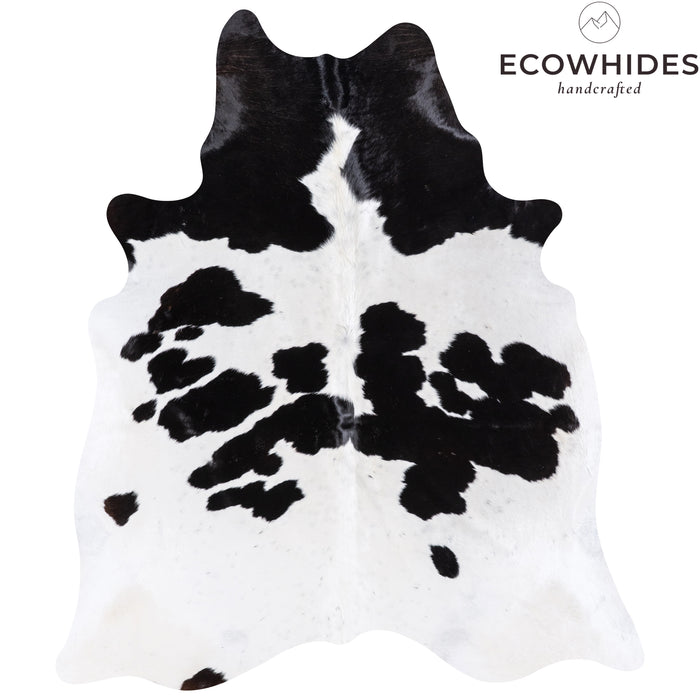 Brazilian Black and White Cowhide Rug Size 7'4" L x 6'4" W 4679