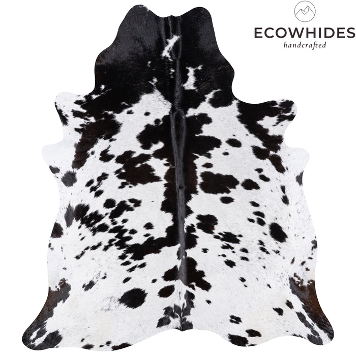 Brazilian Black and White Cowhide Rug Size 7'3" L x 6'6" W 4680