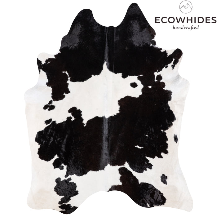 Brazilian Black and White Cowhide Rug Size 7'5" L x 5'10" W 4683