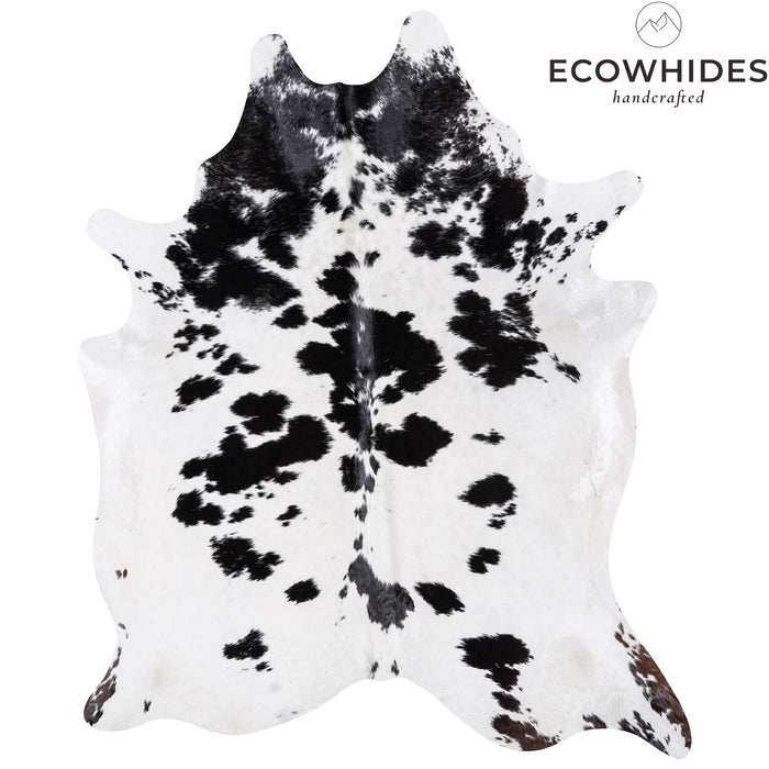 Brazilian Black and White Cowhide Rug Size 7'9" L x 6'3" W 4684