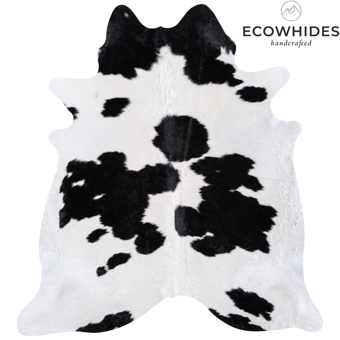 Brazilian Black and White Cowhide Rug Size 7'3" L x 6'8" W 4685