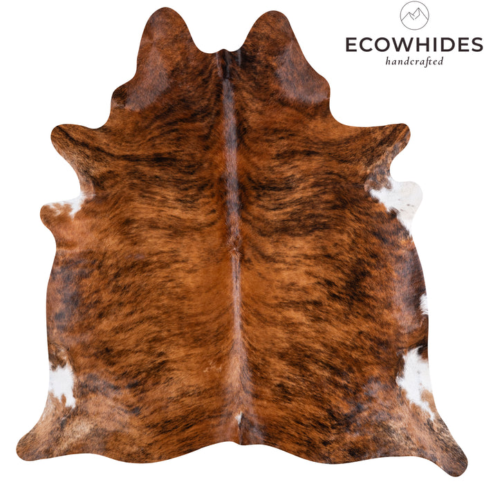 Brazilian Brindle Cowhide Rug Size 7'2" L x 6'8" W 4727