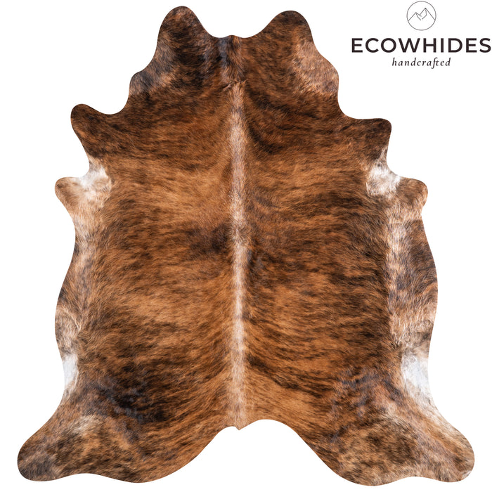 Brazilian Brindle Cowhide Rug Size 6'10" L x 6'6" W 4746