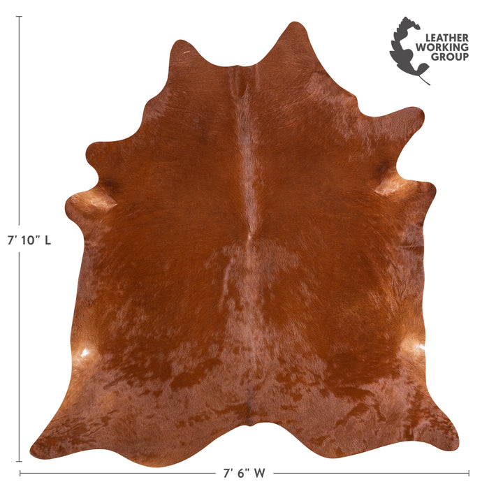 Brazilian Brown Cowhide Rug Size 7'10" L x 7'6" W 4765