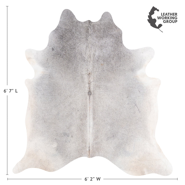Brazilian Grey Cowhide Rug Size 6'7" L x 6'2" W 4807