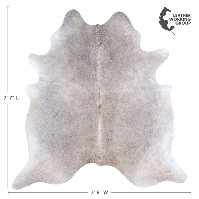 Brazilian Grey Cowhide Rug Size 7'7" L x 7'6" W 4821