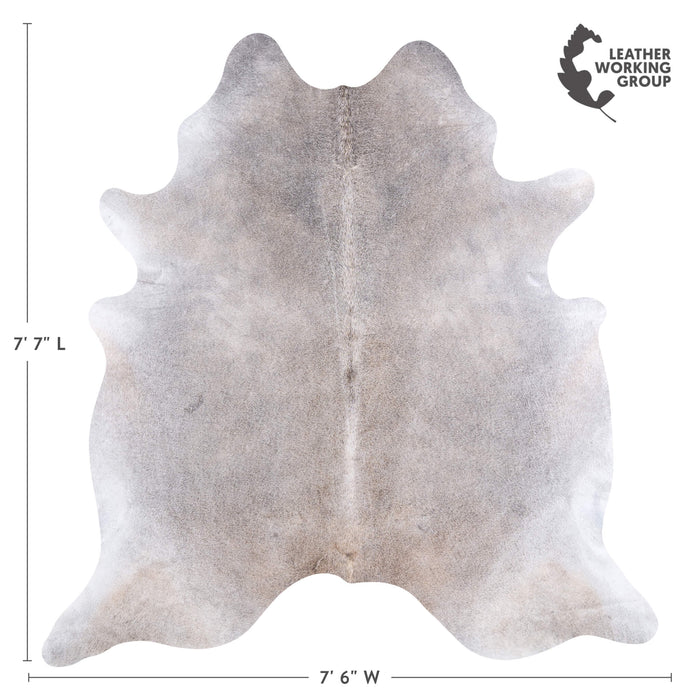Brazilian Grey Cowhide Rug Size 7'7" L x 7'6" W 4821