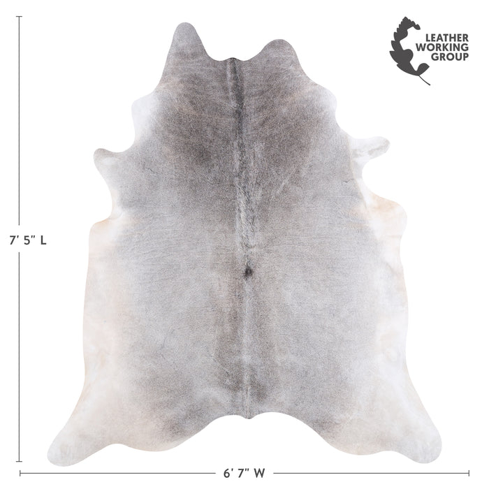 Brazilian Grey Cowhide Rug Size 7'5" L x 6'7" W 4831