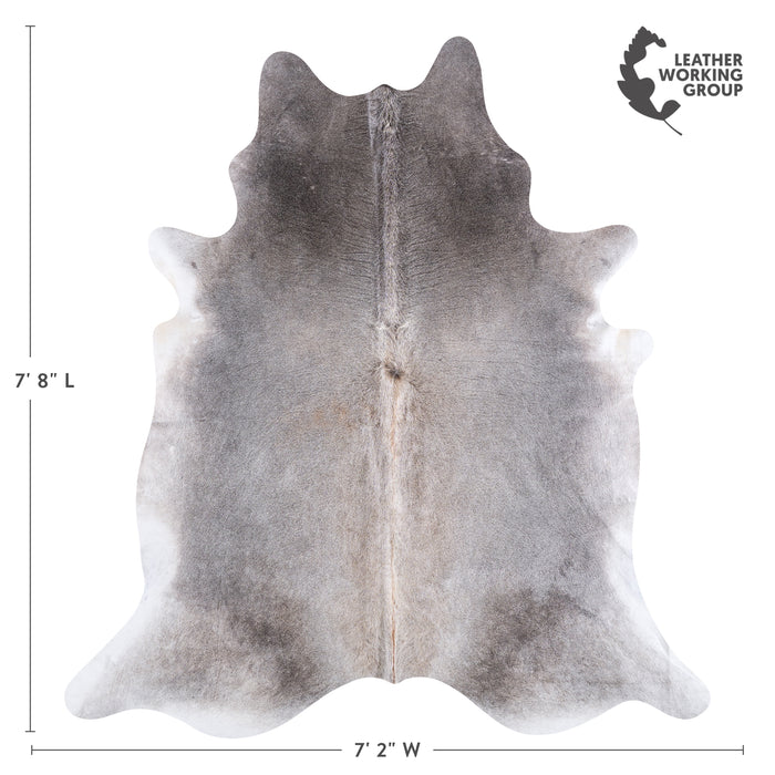 Brazilian Grey Cowhide Rug Size 7'8" L x 7'2" W 4832