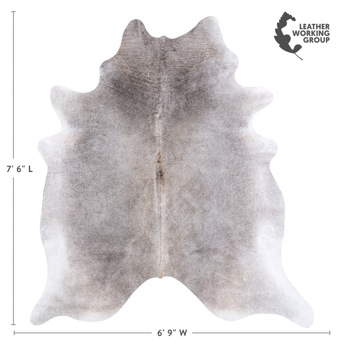 Brazilian Grey Cowhide Rug Size 7'6" L x 6'9" W 4835