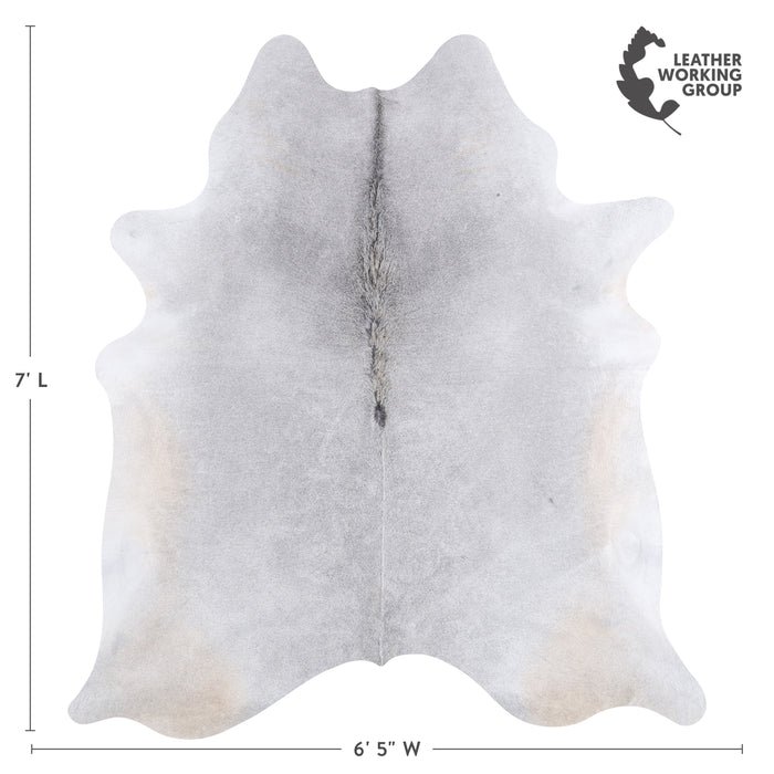 Brazilian Grey Cowhide Rug Size 7'0" L x 6'5" W 4836