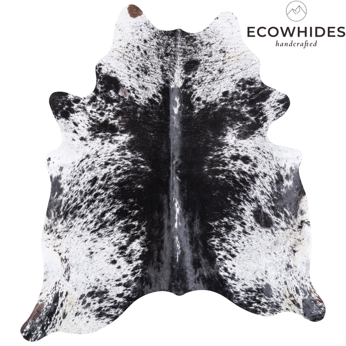 Brazilian Black Salt and Pepper Cowhide Rug Size 7'0" L x 6'4" W 4860