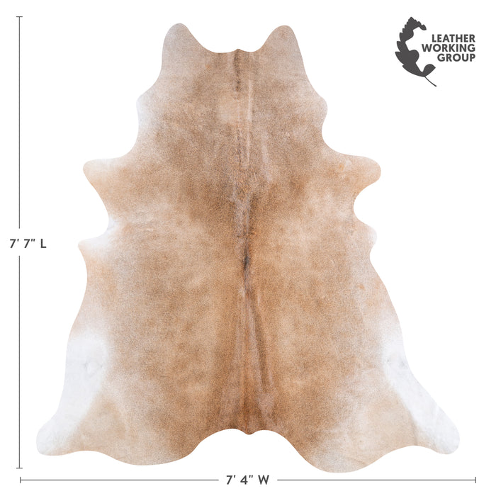 Brazilian Grey Palomino Cowhide Rug Size 7'7" L x 7'4" W 4888