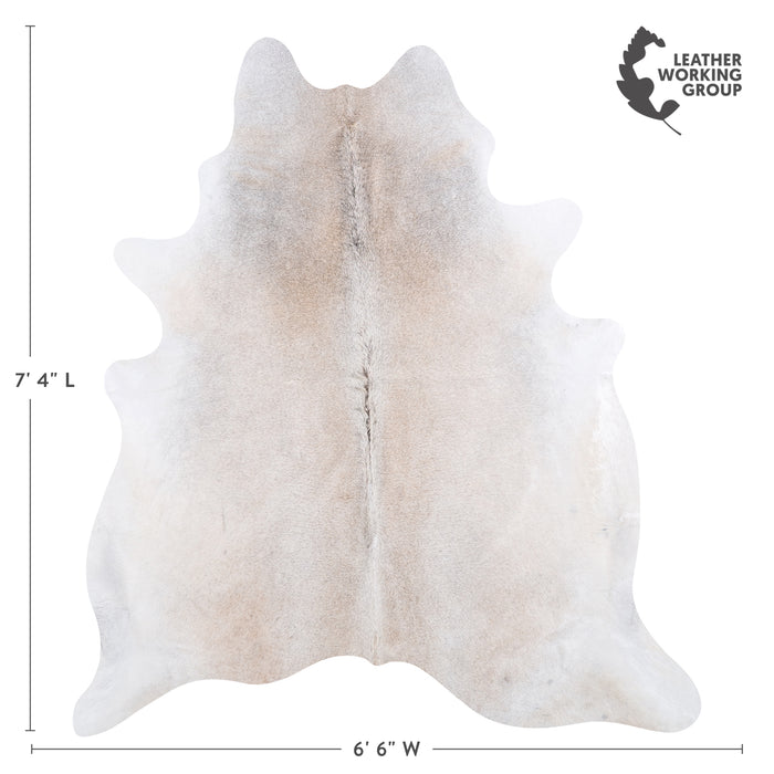 Brazilian Grey Palomino Cowhide Rug Size 7'4" L x 6'6" W 4908