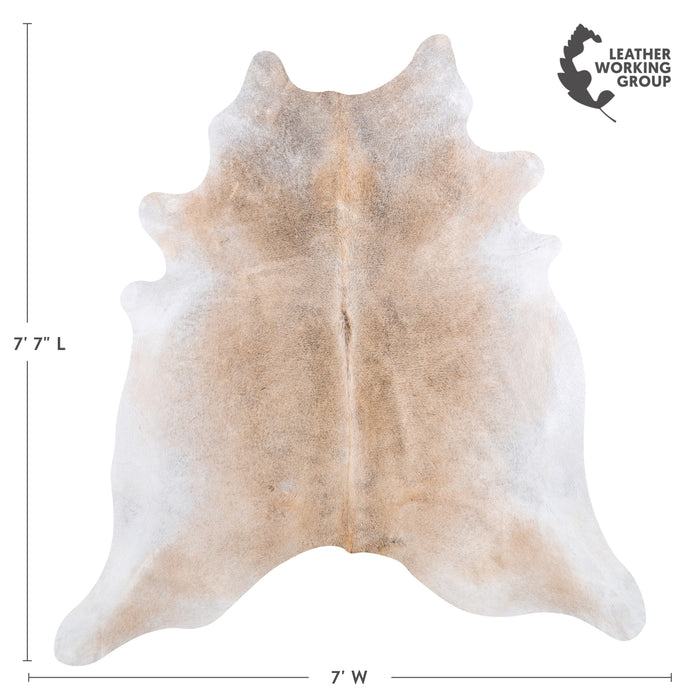 Brazilian Grey Palomino Cowhide Rug Size 7'1" L x 7'0" W 4910