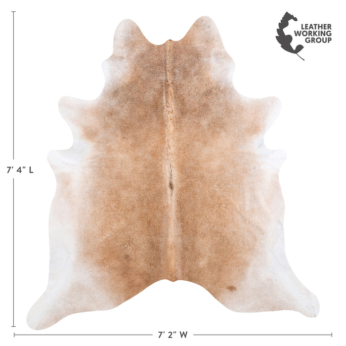 Brazilian Grey Palomino Cowhide Rug Size 7'4" L x 7'2" W 4913