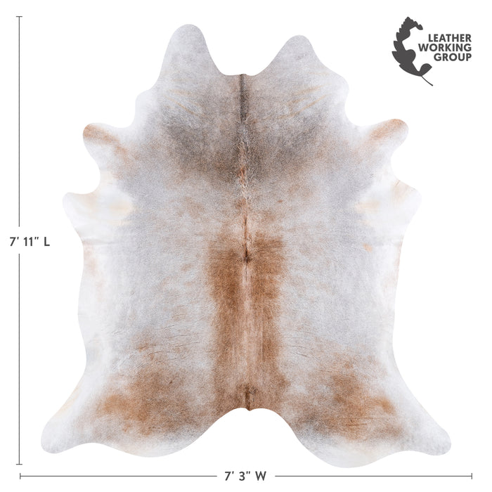 Brazilian Grey Palomino Cowhide Rug Size 7'11" L x 7'3" W 4921