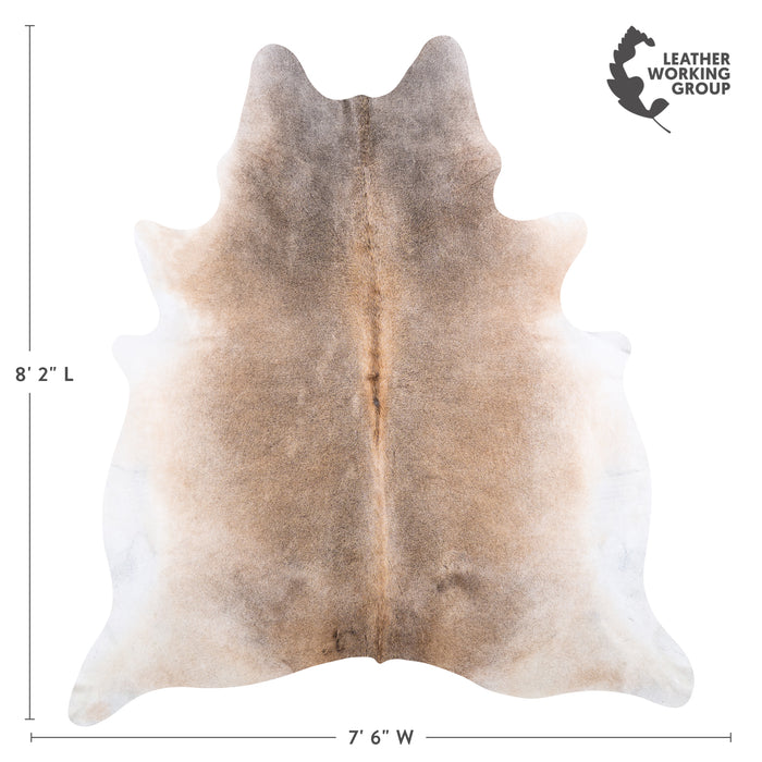 Brazilian Grey Palomino Cowhide Rug Size 8'2" L x 7'6" W 4926