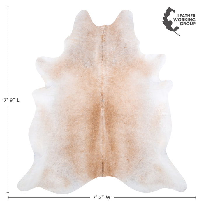 Brazilian Grey Palomino Cowhide Rug Size 7'9" L x 7'2" W 4929