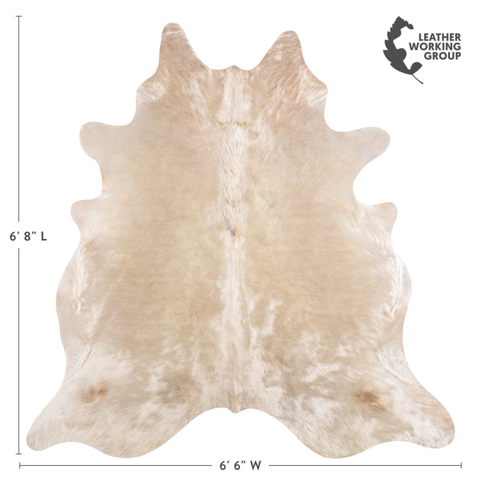 Brazilian Champagne Cowhide Rug Size 6'8" L x 6'6" W 4950