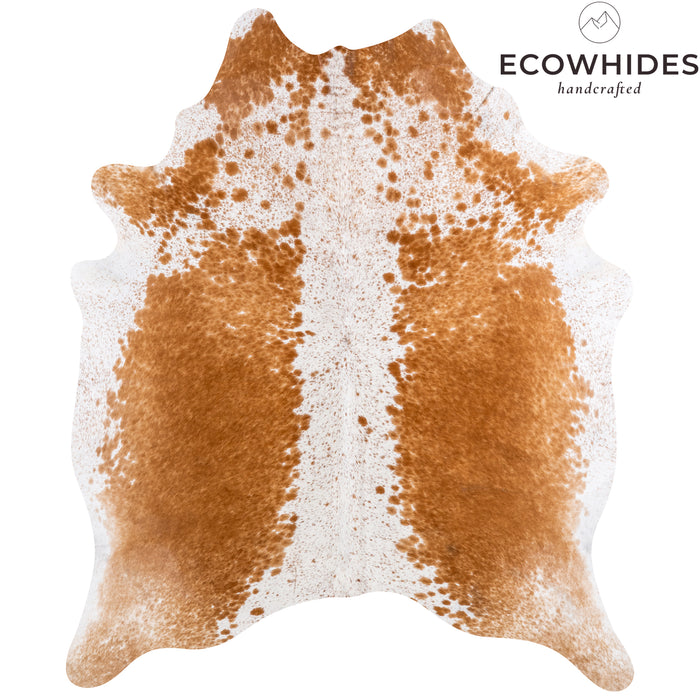 Brazilian Palomino and White Cowhide Rug Size 7'10" L x 6'8" W 4959