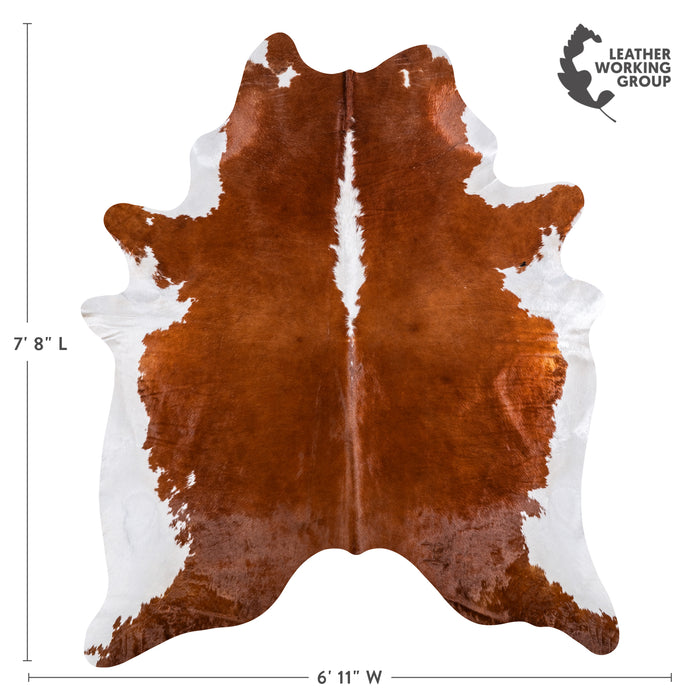 Brazilian Hereford Cowhide Rug Size 7'8" L x 6'11" W 4997