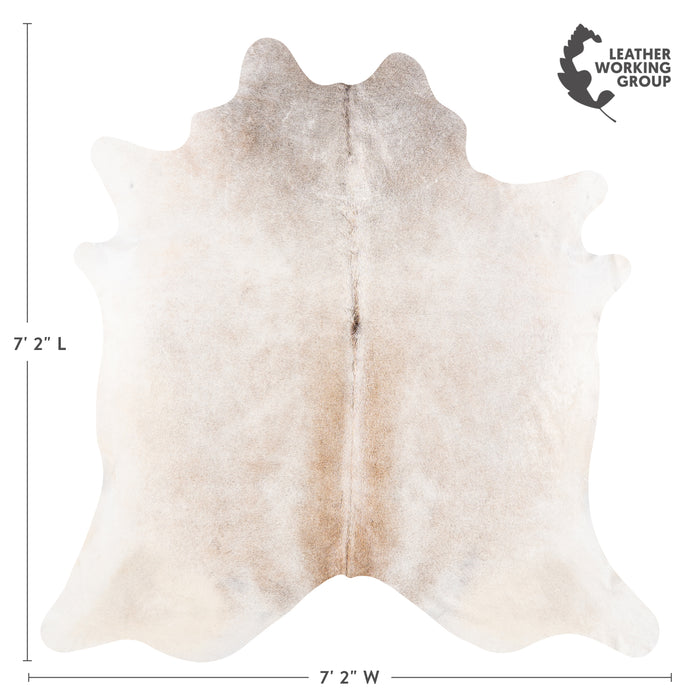 Brazilian Grey Palomino Cowhide Rug Size 7'2" L x 7'2" W 5120