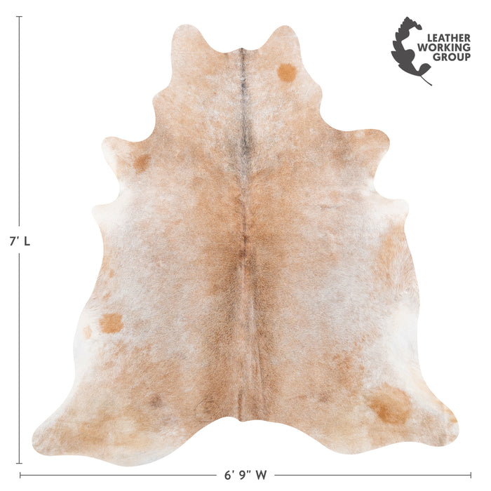 Brazilian Grey Palomino Cowhide Rug Size 7'0" L x 6'9" W 5127