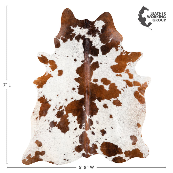 Brazilian Brown Salt and Pepper Cowhide Rug Size 7'0" L x 5'8" W 5141