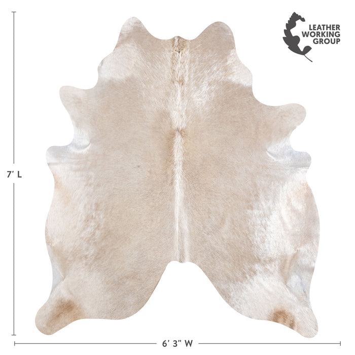 Brazilian Champagne Cowhide Rug Size 7'0" L x 6'3" W 5203