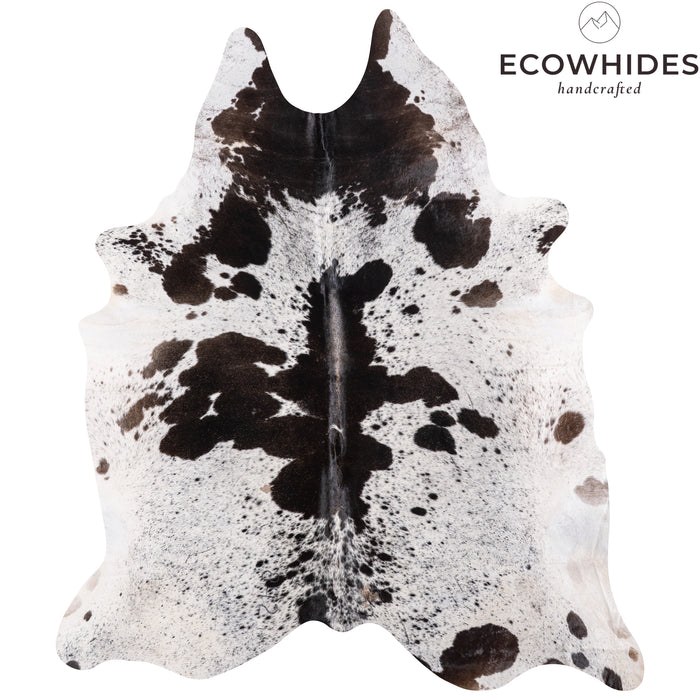 Brazilian Black Salt and Pepper Cowhide Rug Size 8'4" L x 6'10" W 5295