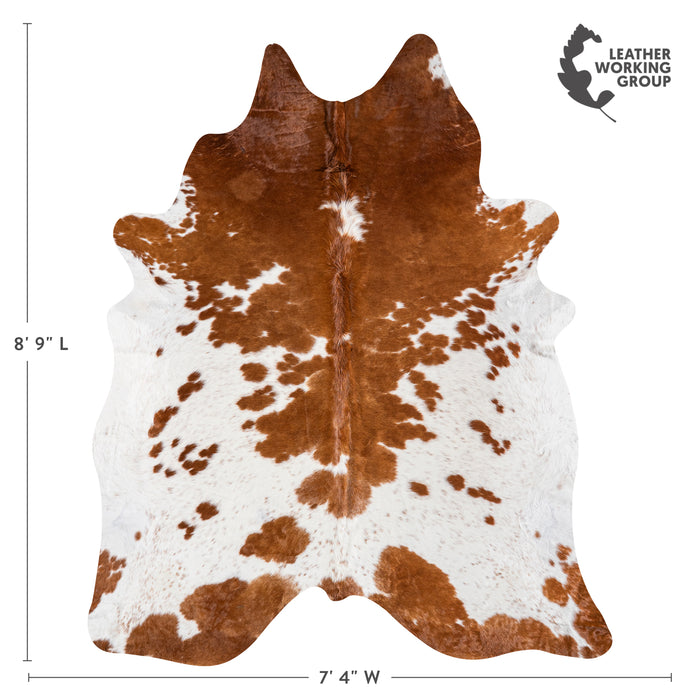 Brazilian Brown Salt and Pepper Cowhide Rug Size 8'9" L x 7'4" W 5324