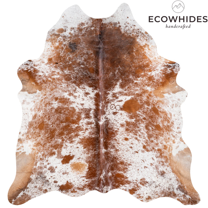 Brazilian Brown Salt and Pepper Cowhide Rug Size 7'3" L x 6'9" W 5325