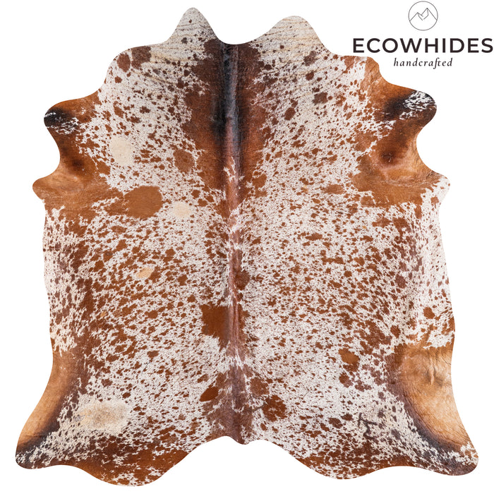 Brazilian Brown Salt and Pepper Cowhide Rug Size 7'1" L x 6'11" W 5328